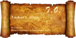 Taubert Olga névjegykártya